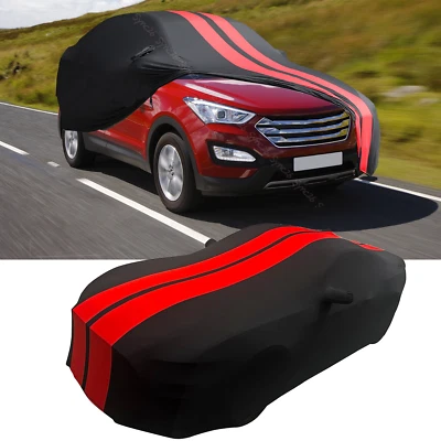 For HYUNDAI  New SantaFe Indoor Soft Stain Stretch Full Car Cover Black+Red Line - Изображение 1 из 4
