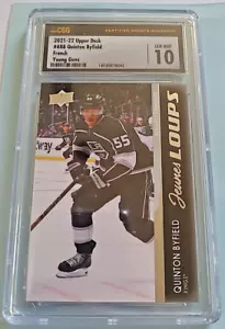 2021-22 UD Young Guns French Quinton Byfield #488 CSG 10 Gem Mint Rookie RC - Picture 1 of 3