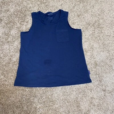 Camiseta sin mangas Patagonia para mujer pequeña azul algodón EE. UU. calce regular gráfico Foto 1 de 4