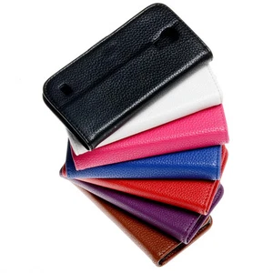 Lychee Leather Wallet Stand Flip Case With Visa Card slots For Samsung Galaxy S4 - Picture 1 of 38