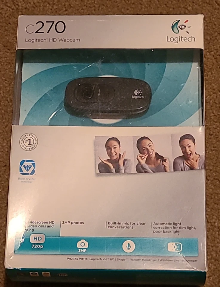 NEW Logitech C270 HD Webcam Video Conference Meeting Camera 720p USB - Image 1 of 1