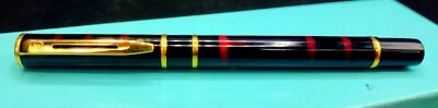 Vintage WATERMAN "Laureat" Red & Black Stripe Design Paris France Fountain Pen  - Image 1 of 4