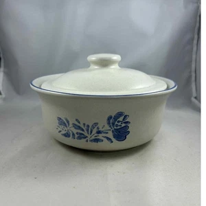 Vintage Pfaltzgraff Yorktowne Steinzeug 1,5 QT Runde Kasserolle/Backform mit Deckel - Bild 1 von 6