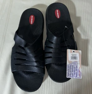 Sandalias negras resistentes con plantilla de masaje XXL Okabashi Eurosport para hombre nuevas con etiquetas - Imagen 1 de 4