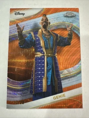 2025 Disney Topps Chrome #186 Genie Live Action Will Smith Orange Refractor /25 - Image 1 of 2