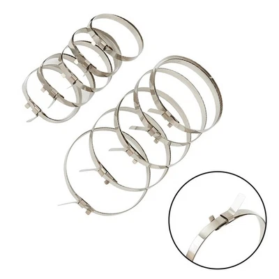 Automotive Stainless Steel Boot Clamp Kit 10 PCS for Axle Joint Applications - Image 1 of 4
