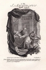 Anatolios Constantinople Patriarch 3 July Copper Engraving Holy Image Holy Card - Picture 1 of 1