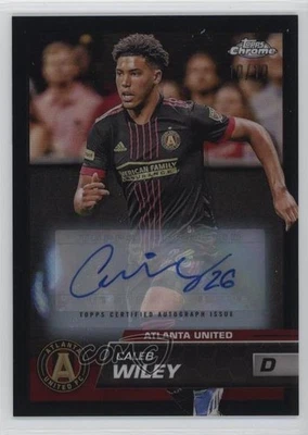 2023 Topps Chrome MLS Black Refractor Auto /10 Caleb Wiley #47 Auto - Image 1 of 2