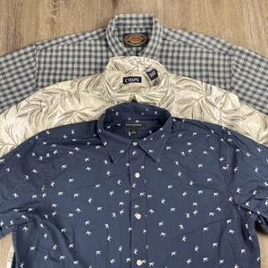 Lote 3 Camisas Grandes Para Hombre Banana Republic Polo Chaps Slub Terry Gamuza Abotonada - Imagen 1 de 17