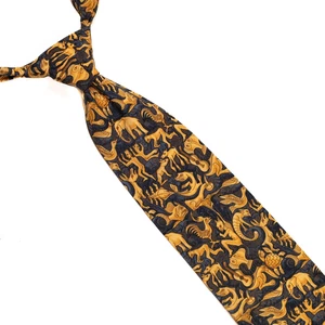 M.C. Escher Silk Tie Mosaic Animals Mythical Creatures Blue Gold 58x3.75” Italy - Picture 1 of 7