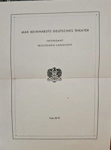 Programm König Oedipus - Gründgens -Max Reinhardts Deutsches Theater - Bild 1 von 2