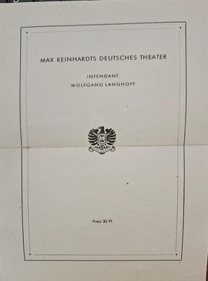 Programm König Oedipus - Gründgens -Max Reinhardts Deutsches Theater - Bild 1 von 2