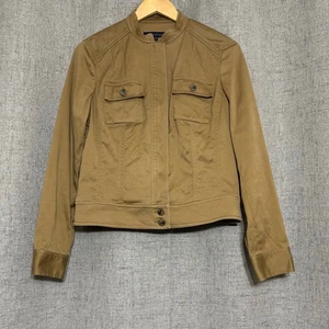 Chaqueta Anne Klein para mujer mediana tostada denim con cremallera - Imagen 1 de 7