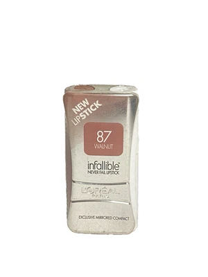 LOREAL Infallible Never Fail LIPCOLOUR LIPSTICK ~ WALNUT #87 ~ NEW SEALED - Image 1 of 4