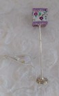 Miniature Dollshouse Accessories 12volt Floor Lamp Purple Floral Shade 1:12th