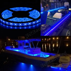 RV Marine Boat 16 Feet Flexible blue LED Strip Tape Lights 18 AWG 5M Backing US - Picture 1 of 12