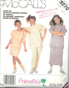 McCall's Sewing Pattern 3270 Girl Size Large Top Skirt Pants Palmettos Uncut '87 - Picture 1 of 2