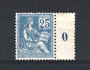 FRANCE STAMP YVERT 118 SCOTT 119a " RIGHTS OF MAN 25c BLUE 1900 " MNH VF R080 - Picture 1 of 2