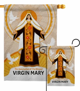 Blessed Virgin Mary Garden Flag Religious Faith Decorative Gift Yard Banner - Picture 1 of 19