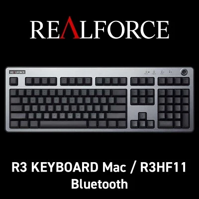 Topre REALFORCE R3 Keyboard Mac R3HF11 Bluetooth 5.0 USB US ANSI 45g Black Gray - Image 1 of 4