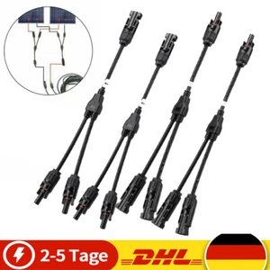 2Paar Y Solarstecker PV Stecker Verteiler Buchse Kupplung Sicherung PV Für Kabel - Bild 1 von 11