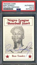 Ron Teasley PSA DNA Signed 1986 Fritsch Negro League Stars Autograph