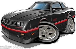 1984-88 Chevy Monte Carlo Cartoon Car Art Wall Decal Sticker Graphic Poster NEW - Bild 1 von 11