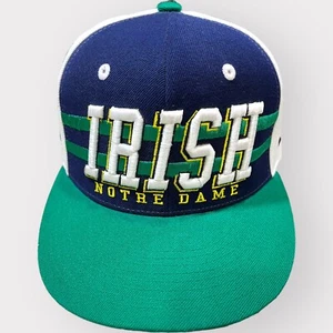 Gorra Zephyr Irish Notre Dame Verde Marino Bordado Ajustable Sombrero a presión - Imagen 1 de 8
