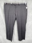 Costume Michael Kors pantalon 44 x 30 gris plaid coupe classique mélange laine extensible