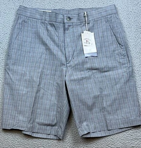 Cutter & Buck Shorts Mens 34 Gray Blue Price of Wales Plaid Flat Front - Picture 1 of 7