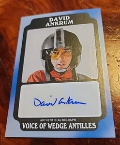 DAVID ANKRUM*BLUE*SP*02/50*WEDGE ANTILLES*STAR WARS*ROGUE ONE MISSION BRIEF*NRMT - Picture 1 of 5