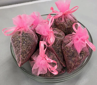 Set 6 Bustine di Lavanda realizzate con Sacchetti di Organza Fruit Punch - Immagine 1 di 4