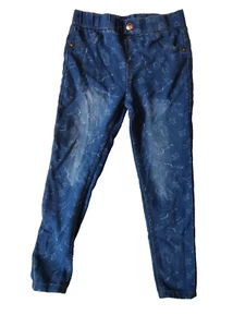 Vince Camuto Girls Blue Jean Leggins Unicorn Stars Back Pockets 7 - Picture 1 of 4