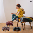 360 Rotating PU Leather Rolling Stool With Wheel Fitness Heavy Duty Home Office