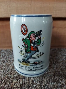 "GERZ W GERMANY STONEWARE .5L BEER STEIN FIGURE MAN DRINKING BEER" WEST GERMANY - Picture 1 of 7