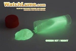 GREEN GLOW IN THE DARK PAINT WATCH LUME ™ LUMINOUS PASTE KIT LUME FOR WATCH HAND - Picture 1 of 4