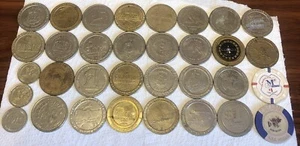 30 Different Vintage Metal Casino Chips 1980s/1990s - Picture 1 of 24