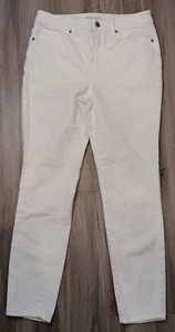 Chicos Skinny Ankle White Denim Jeans Chicos size 0 U.S 4 Mid Rise Cropped - Picture 1 of 4