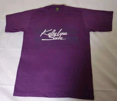 VTG Kathy Lynn Sacra Women's Medium T-shirt Single Stitch Jerzees Country Music  - Image 1 of 4