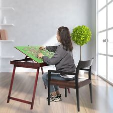 Wooden Jigsaw Puzzle Table with Drawers and Legs, Folding Tilt Board 1000 Pieces