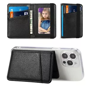 Wallet Stick on Phone Case Credit Card Holder for Back of Phone Cases Flip - Picture 1 of 8