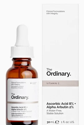 The Ordinary Ascorbic Acid 8% + Alpha Arbutin 2% 30ml Free Delivery UK Seller