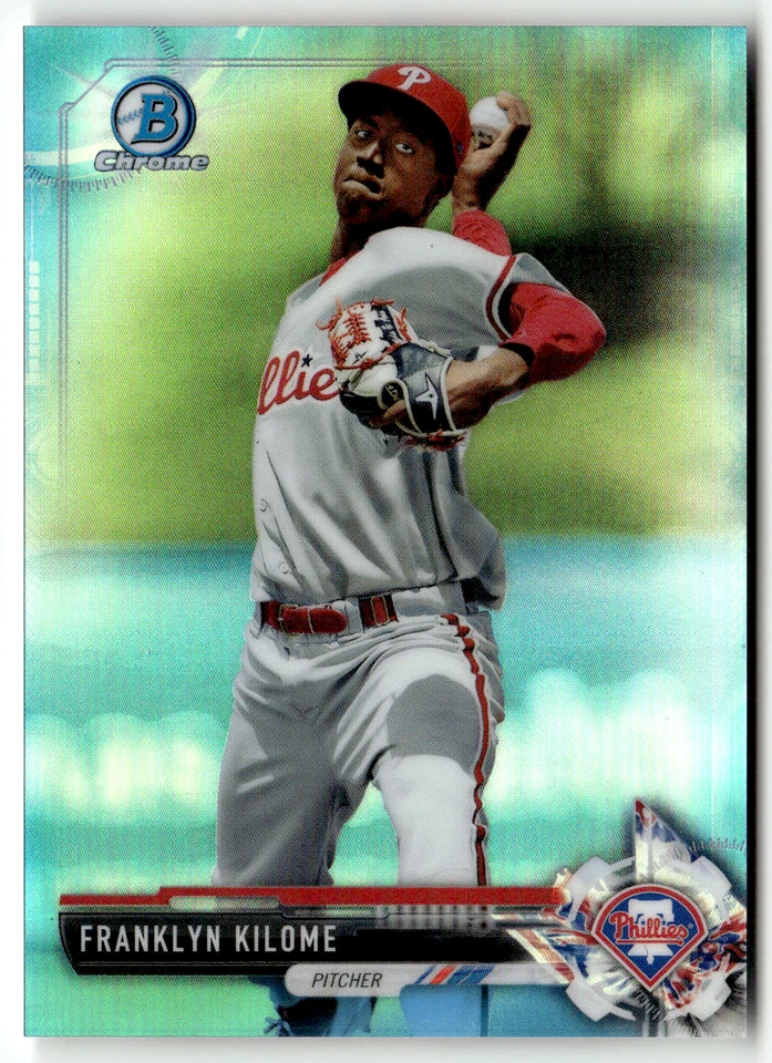2017 Topps Bowman Chrome MLB No. BDC-112 Franklyn Kilome Aqua Refractor 257/399 - Immagine 1 di 2