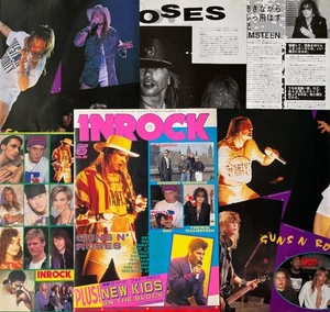 GUNS N' ROSES W. AXL ROSE YNGWIE MALMSTEEN 1992 CLIPPING JAPAN IR 5M 8PAGE - Picture 1 of 13