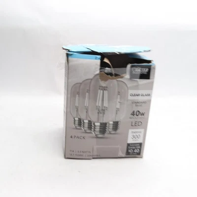 (3-Pk) Feit Electric Vintage Edison LED Light Bulb 5000K Daylight T14 40W Eqv - Image 1 of 4