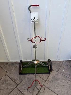 Vintage All-Pro Golf Push Cart Steel Frame Folding Two-Wheel Caddy Retro 1950s** - Image 1 of 4