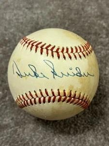 Duke Snider Brooklyn Los Angeles Dodgers Signed Autograph MLB Baseball Pleasread - Picture 1 of 10
