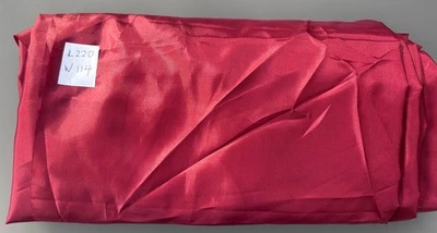 FABRIC Nylon Silk RED Rust Terracotta 220 x 114cm Patchwork Remnants Offcut - Image 1 of 4