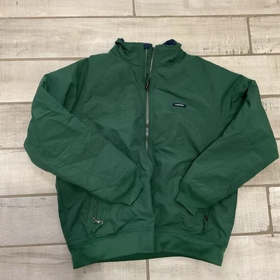 Lands End Squall Jacket Mens Size Large Navy Green Fleece Lined Coat - Image 1 of 4