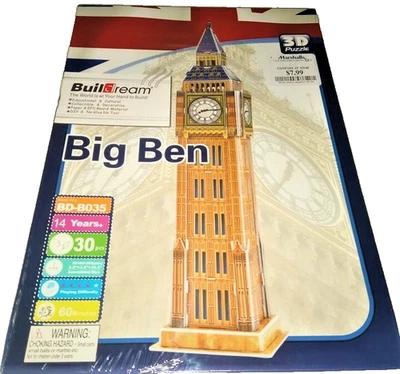 Big Ben - 30 Piece 3D Puzzle - Build Dream - Brand New / Sealed - Image 1 of 2
